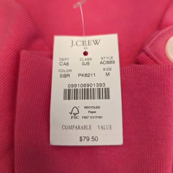 J.Crew Factory Wide button-collar Pullover Sweatshirt in Cloudspun Fleece - Picture 5 of 10